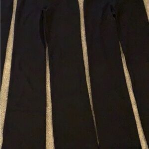 TWO pair lululemon Black yoga pants with Color Waistbands size 6